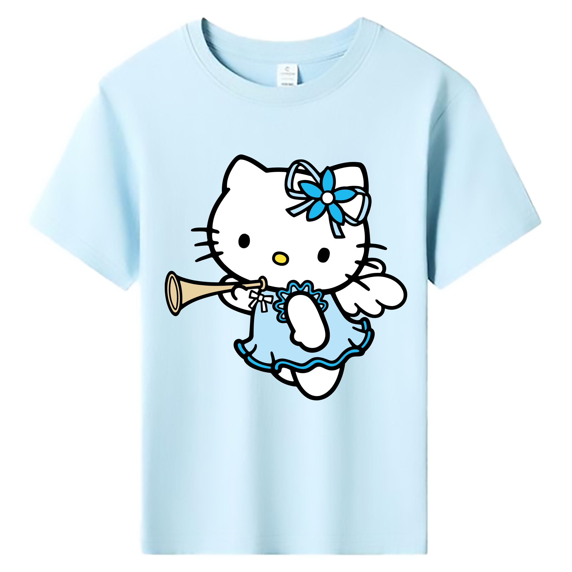 （画像用） Hello Kitty ハローキティ 綿100％キッズTシャツ（フロントプリント）